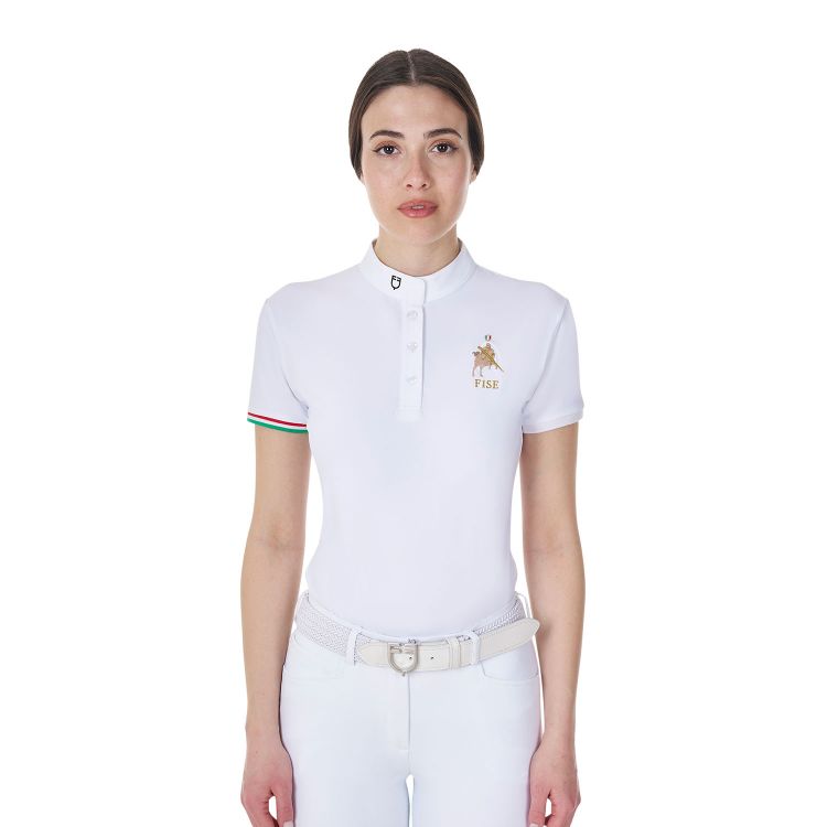 Polo donna da concorso slim fit Equestro X FISE