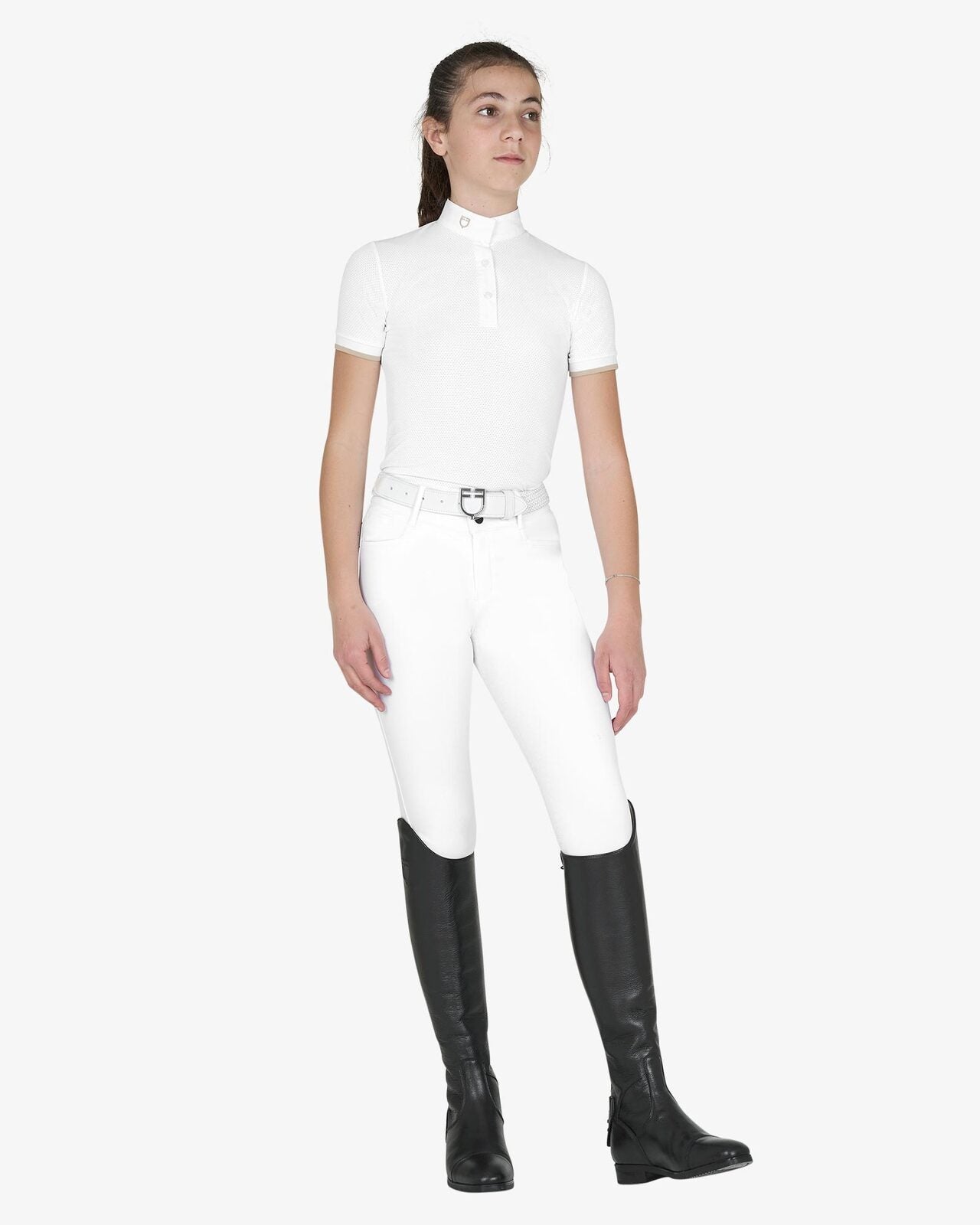 Polo bambina da concorso slim fit traspirante 2026