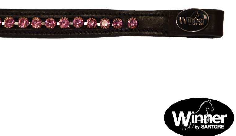 Frontalino con strass rosa