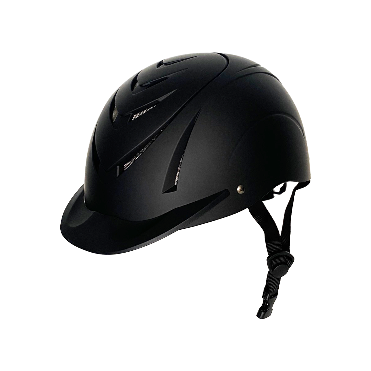 CASCO VENTILATO FORATO OPACO NERO ROTELLA REGOLABILE