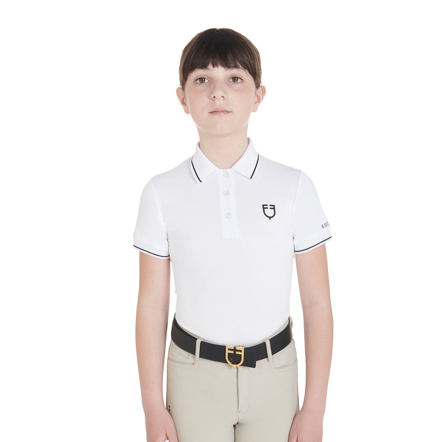 Polo bambini slim fit in tessuto tecnico antibatterico 2026