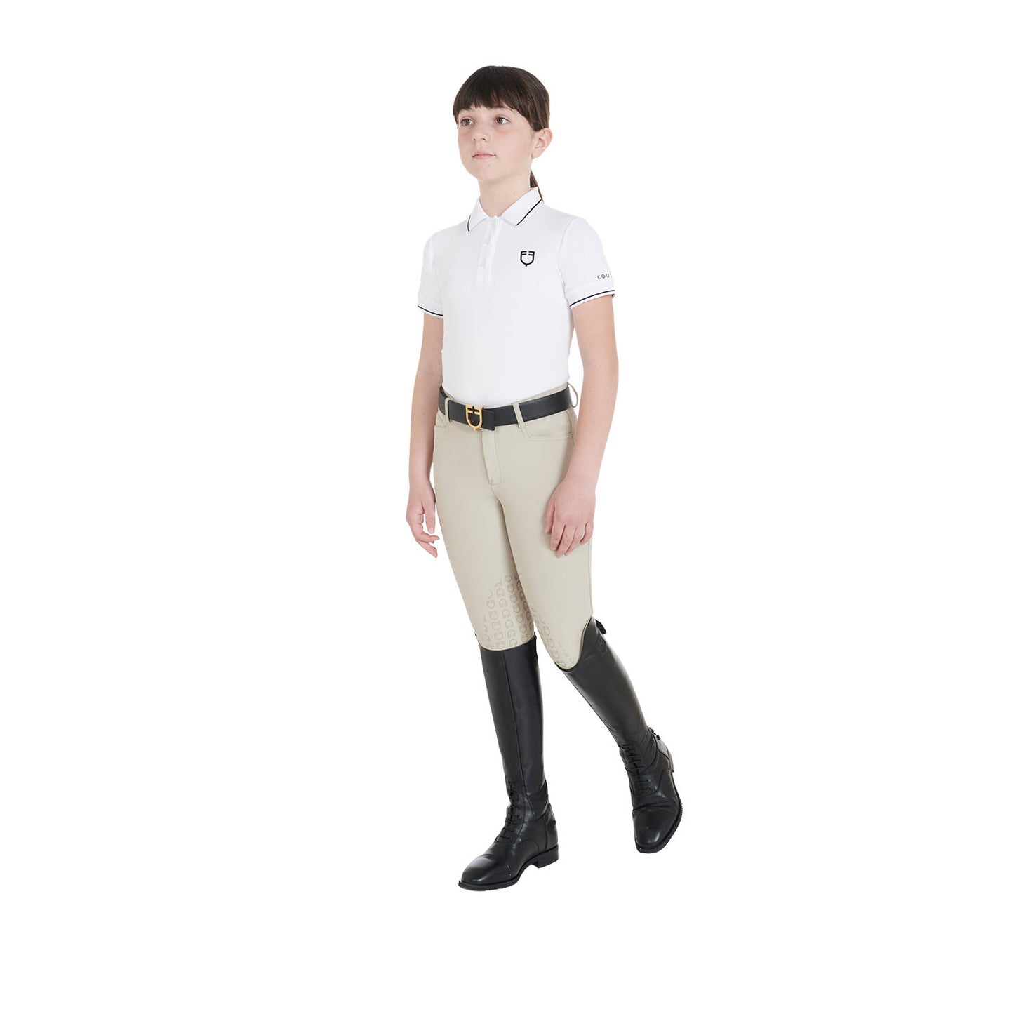 Polo bambini slim fit in tessuto tecnico antibatterico 2026