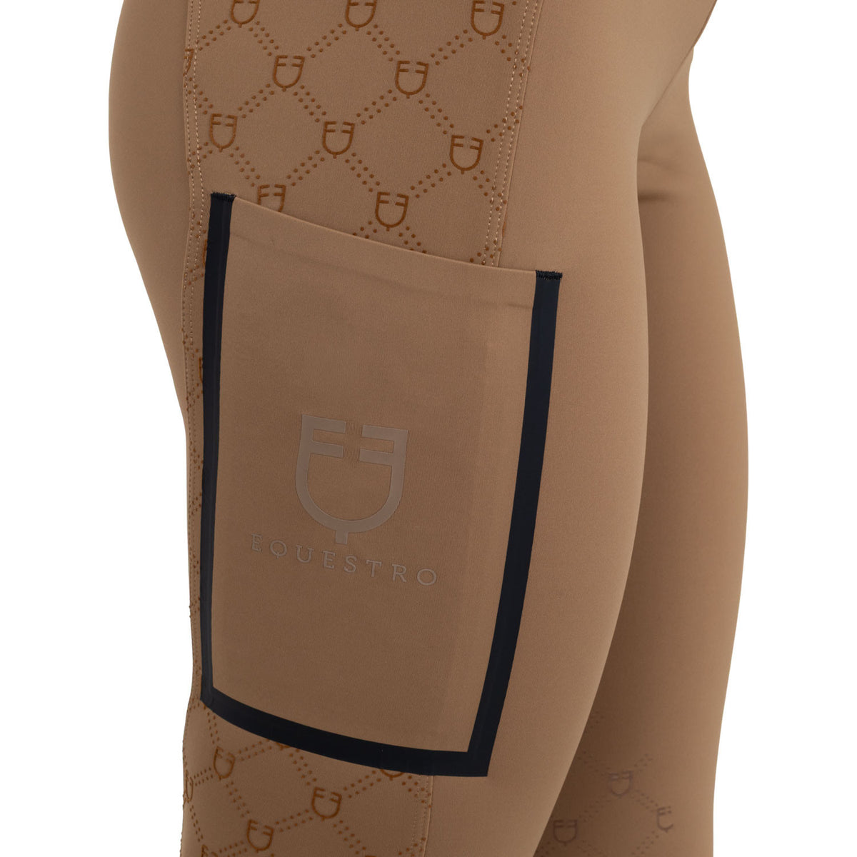 Leggings donna vita alta in tessuto tecnico monogram