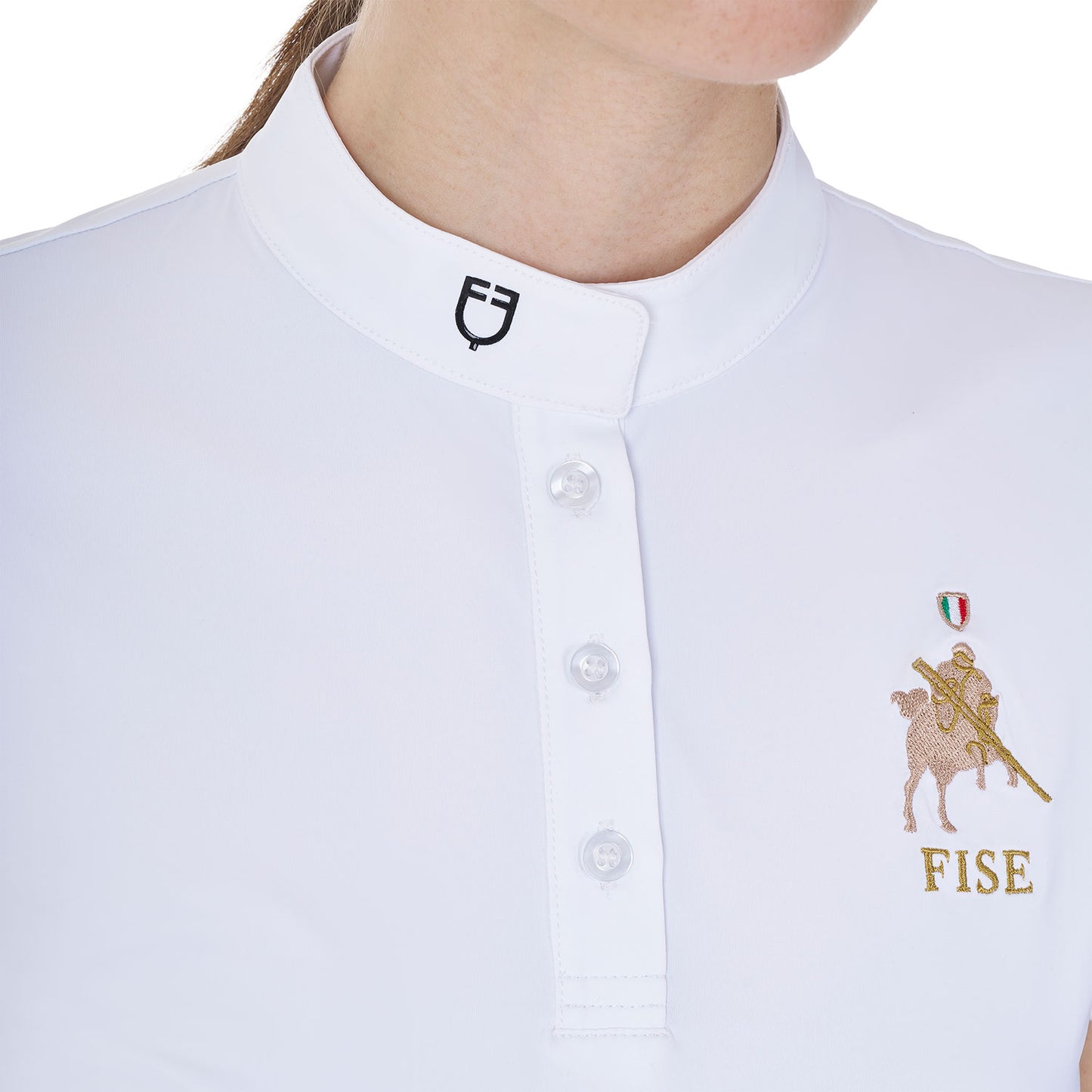 Polo donna da concorso slim fit Equestro X FISE