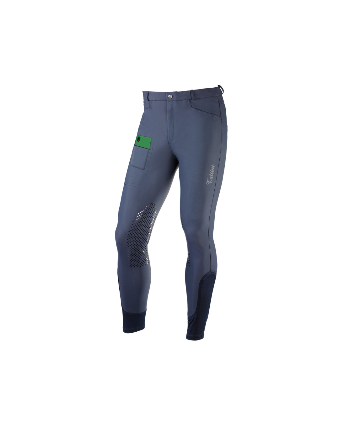 Pantalone da Equitazione Uomo Tattini Tiglio — Idrorepellente Grip Silicone UPF 50+