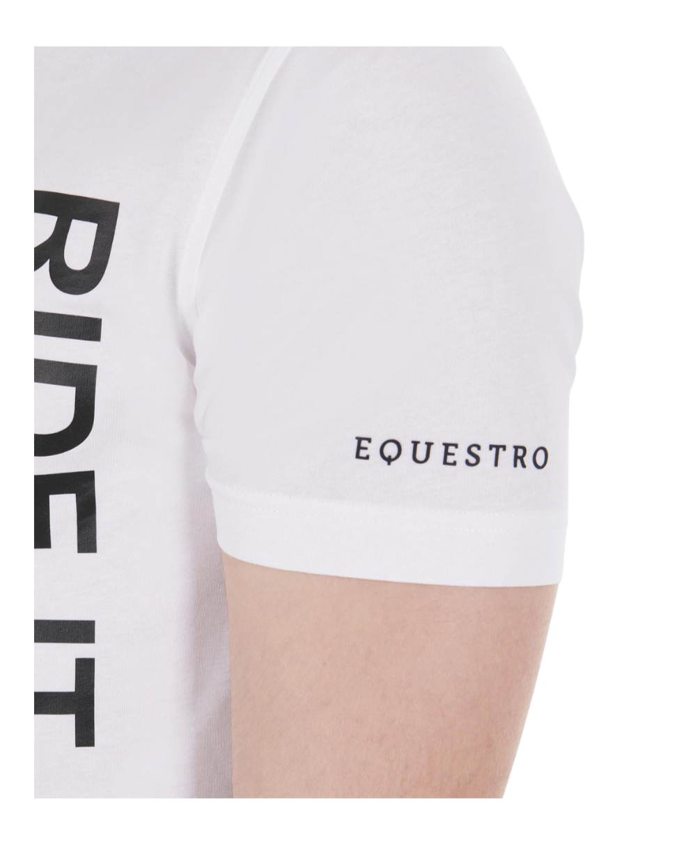 T-shirt da uomo slim fit con logo Ride It Live It