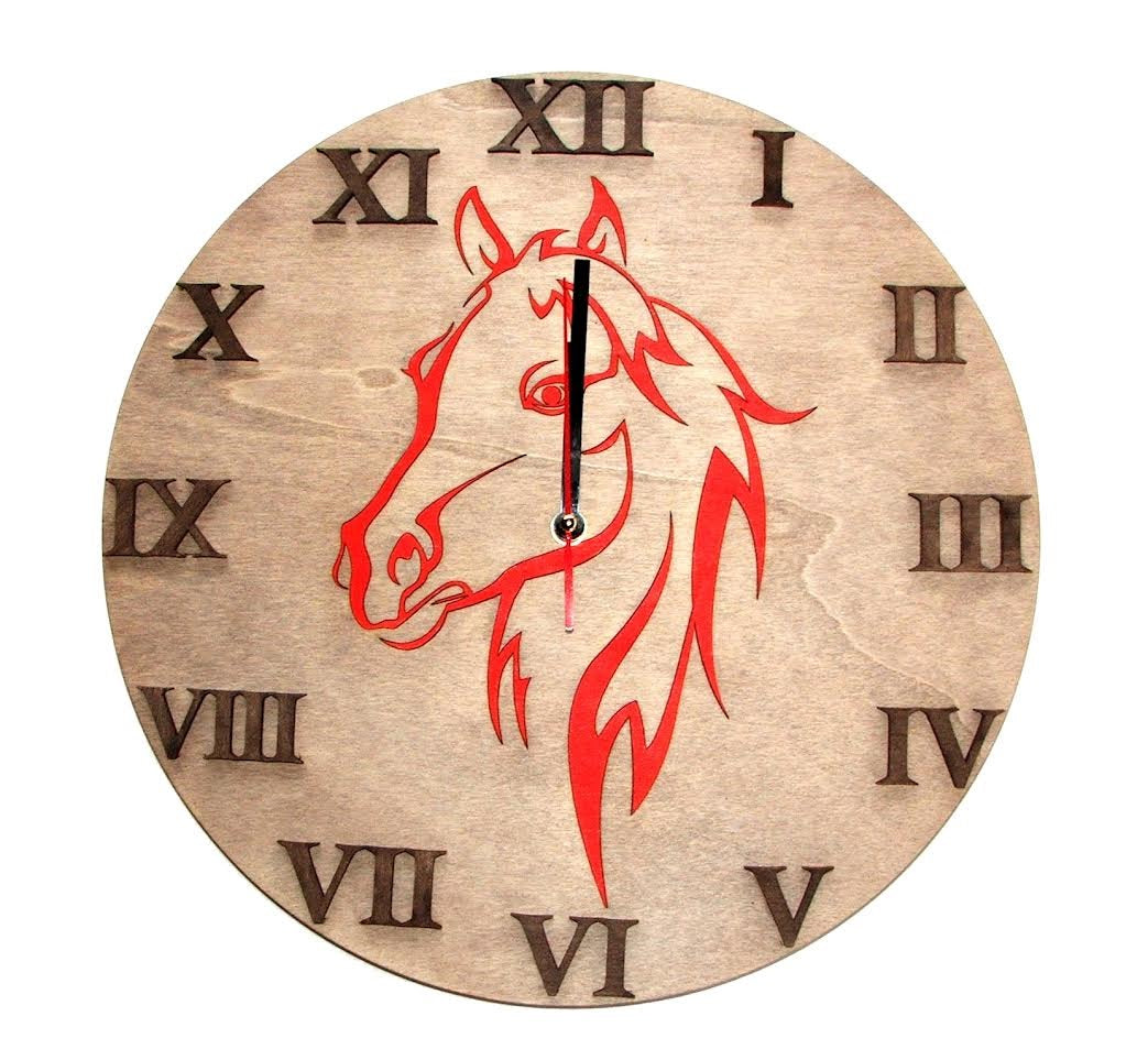 Orologio da parete in legno