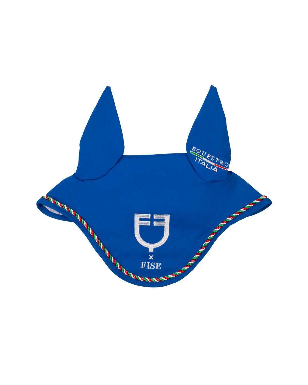 Cuffietta con piping tricolore Equestro X FISE – Azzurro Italia