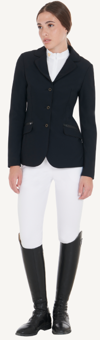 Giacca da concorso donna Equestro in tessuto tecnico stretch traspirante