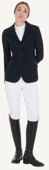 Giacca da concorso donna Equestro in tessuto tecnico stretch traspirante