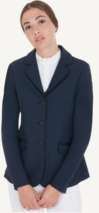 Giacca da concorso donna Equestro in tessuto tecnico stretch traspirante