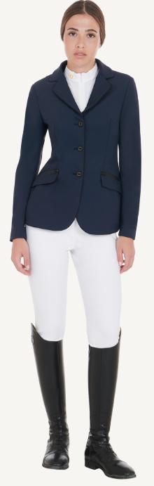 Giacca da concorso donna Equestro in tessuto tecnico stretch traspirante