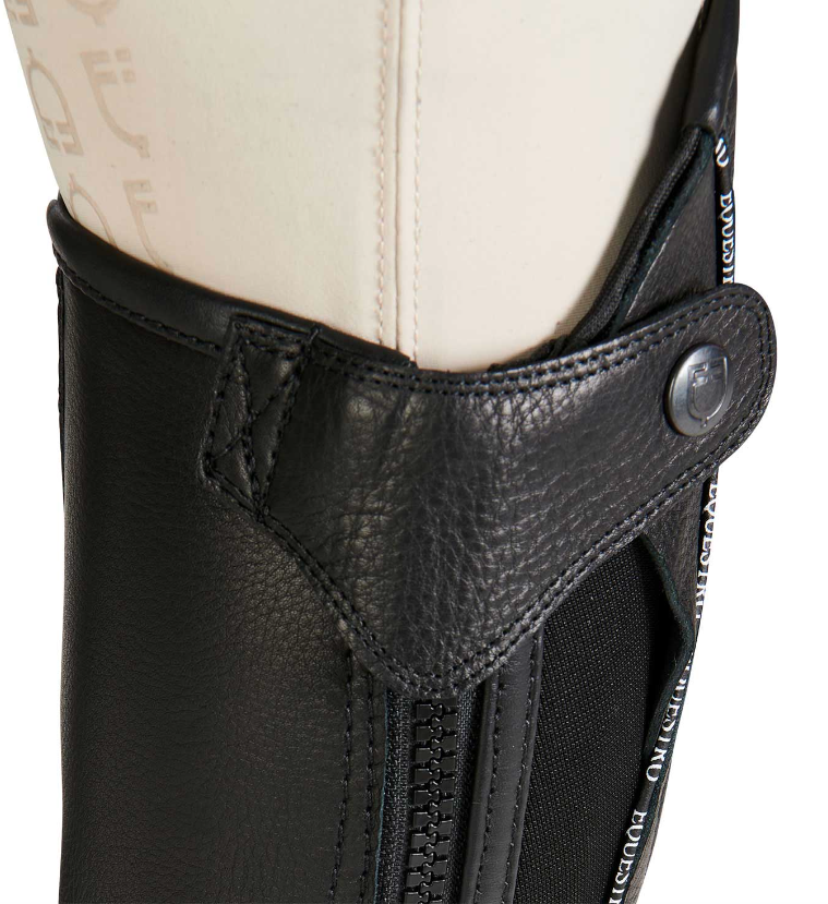 Ghetta unisex junior in pelle con profilo a contrasto "EQUESTRO"