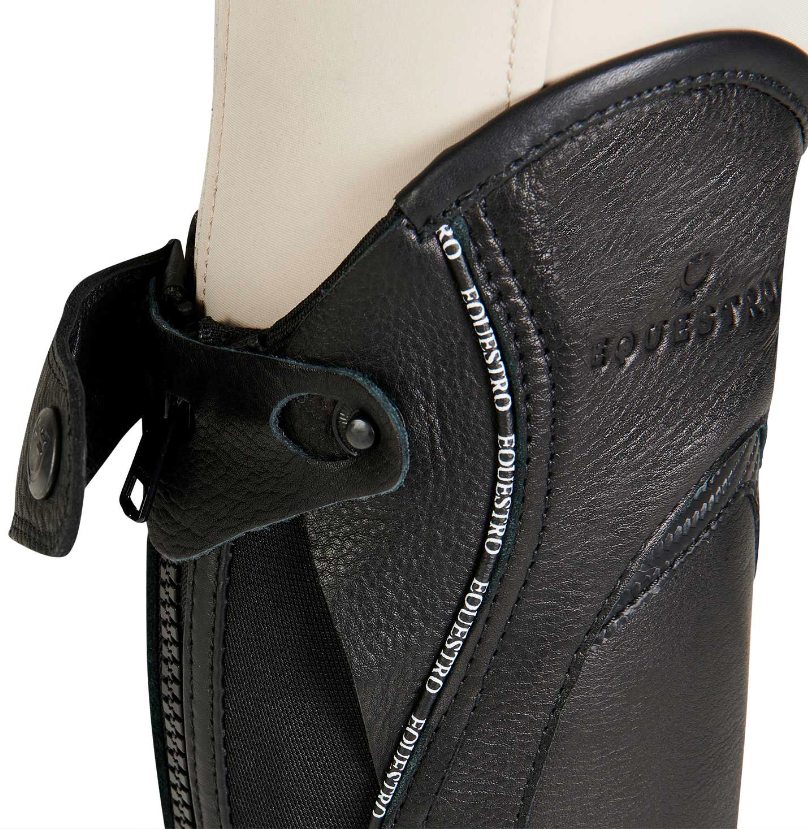 Ghetta unisex junior in pelle con profilo a contrasto "EQUESTRO"