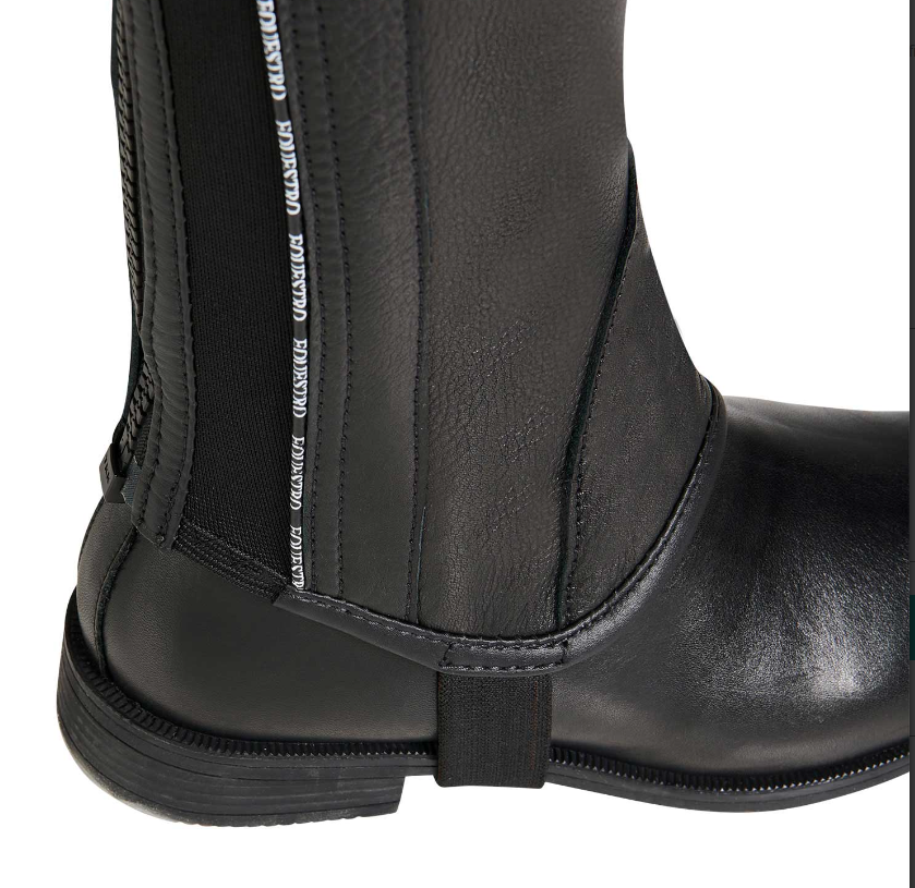 Ghetta unisex junior in pelle con profilo a contrasto "EQUESTRO"