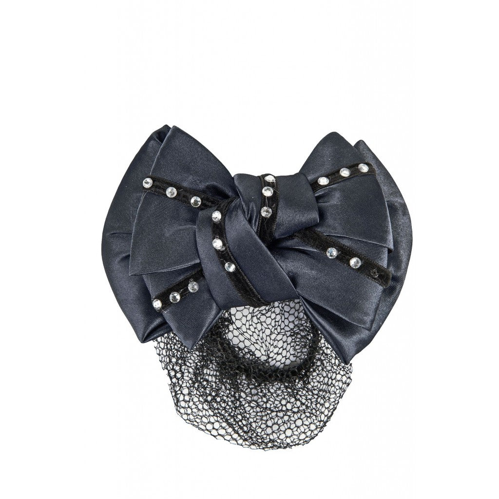 Retina per capelli con fiocco e strass - HKM