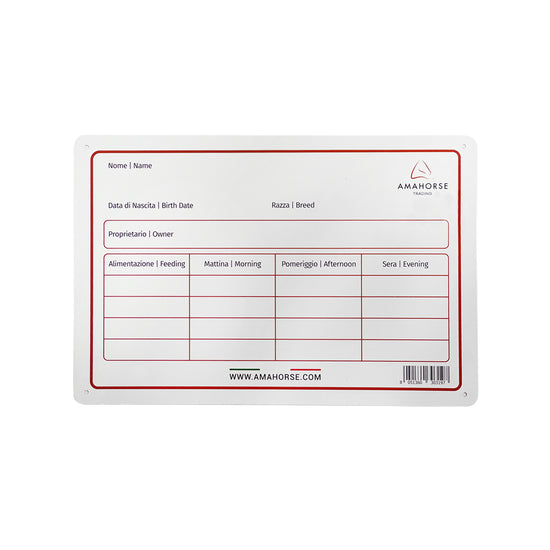 TARGA BOX PLASTICA BIANCA