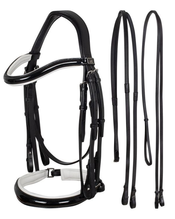 Briglia dressage imbottitura bianca