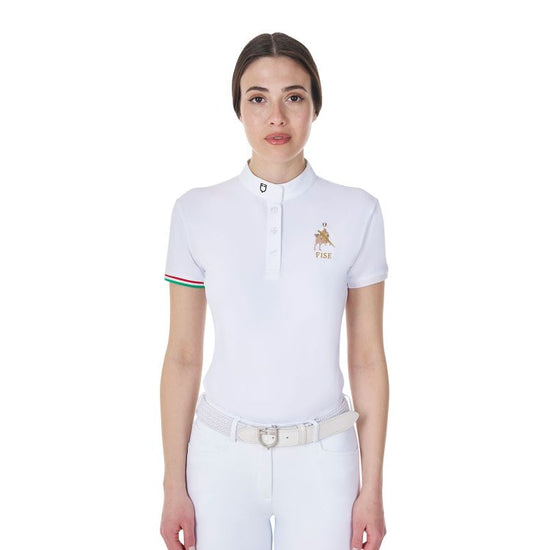 Polo donna da concorso slim fit Equestro X FISE