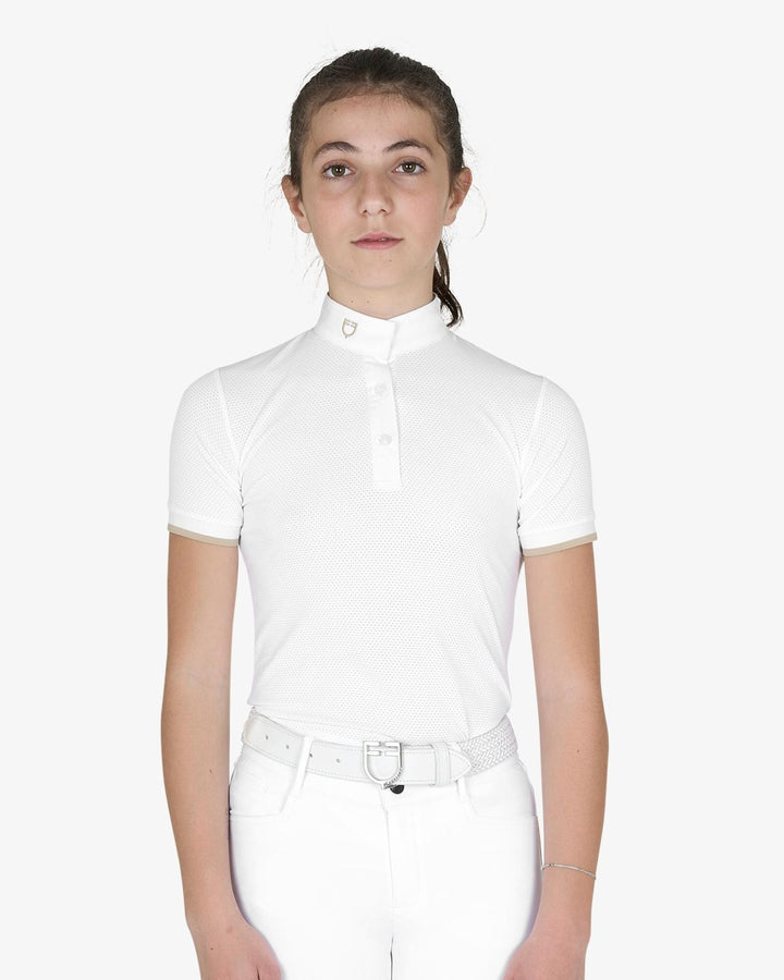 Polo bambina da concorso slim fit traspirante 2026