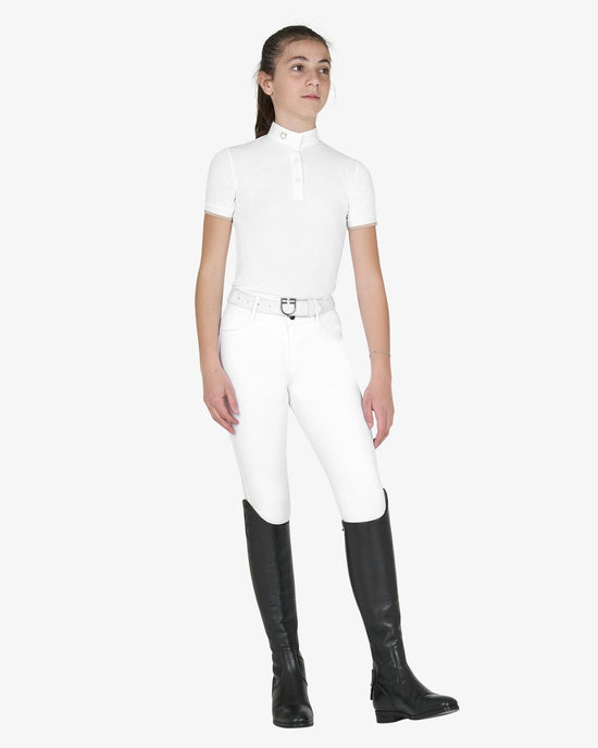 Polo bambina da concorso slim fit traspirante 2026