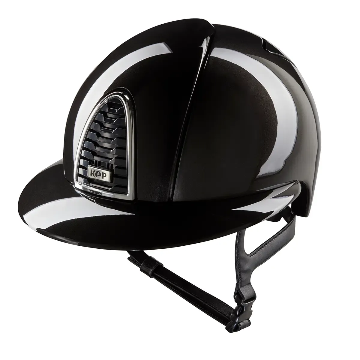 Casco Equitazione Cromo 2.0 / Shine Nero / Visiera Polo Large