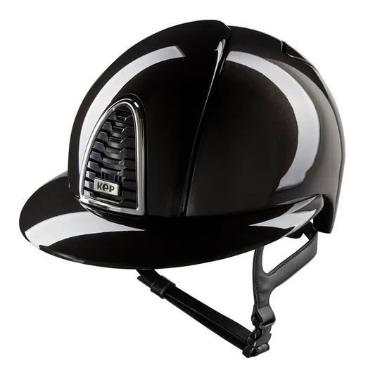 Casco Equitazione Cromo 2.0 / Shine Nero / Visiera Polo Large