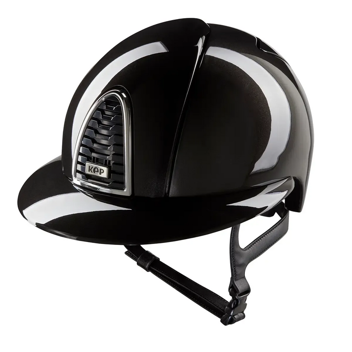 Casco Equitazione Cromo 2.0 / Shine Nero / Visiera Polo Large