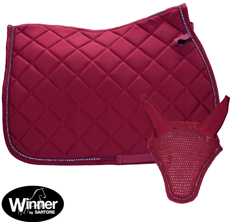 SET SOTTOSELLA e CUFFIA con STRASS e TESSUTO EFFETTO SETA - Winner
