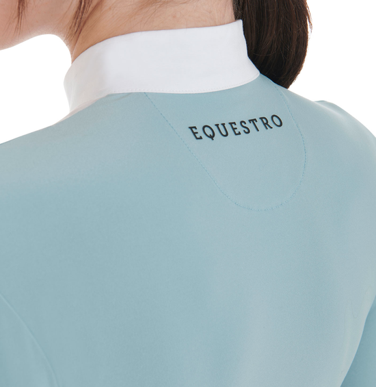 Polo donna slim fit con bottoni da concorso "Equestro"