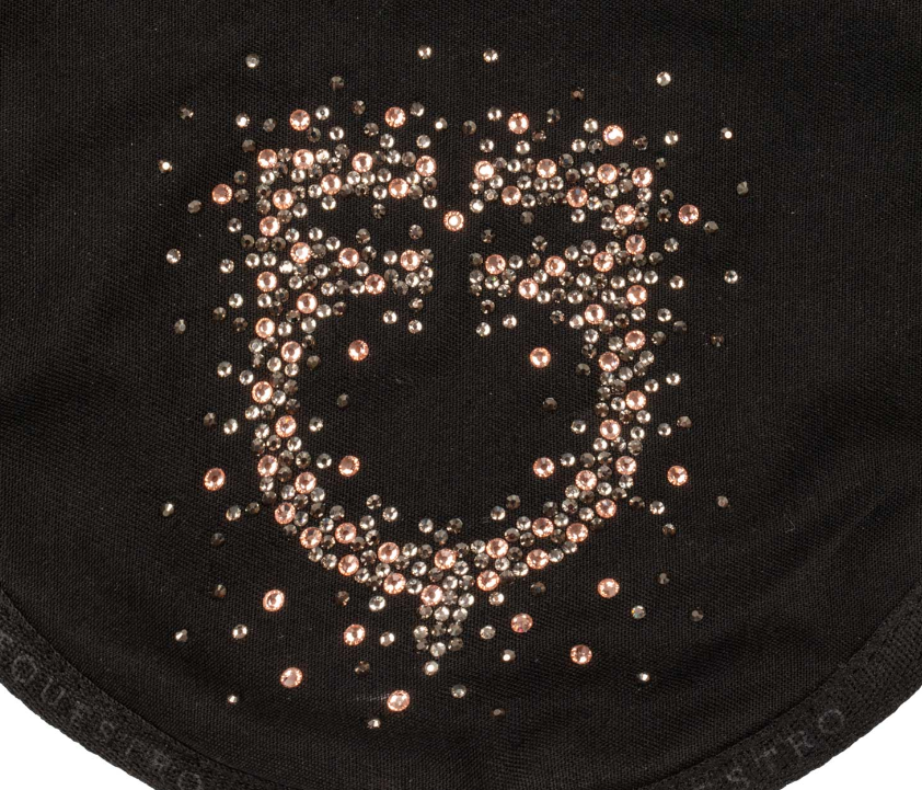 Cuffia in tessuto tecnico con logo glitter "Equestro"