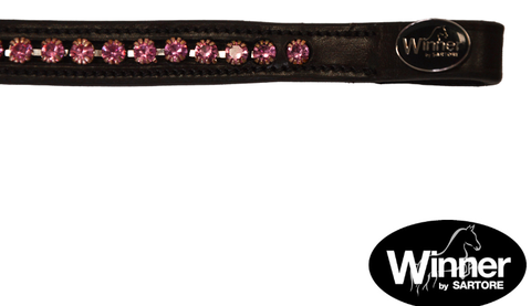 Frontalino con strass rosa