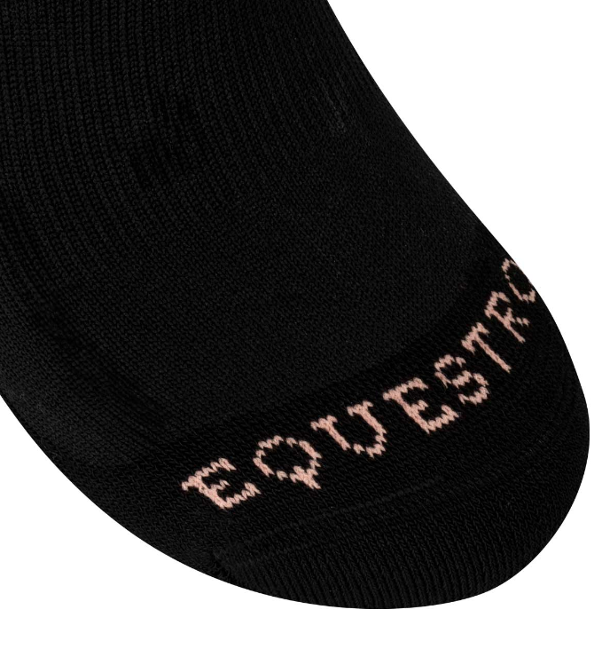 Calza tecnica con logo in contrasto Equestro