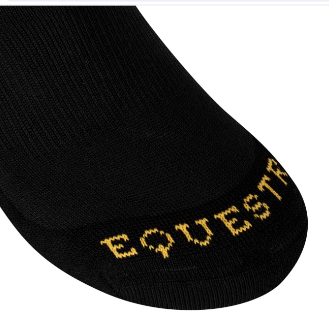 Calza tecnica con logo in contrasto Equestro