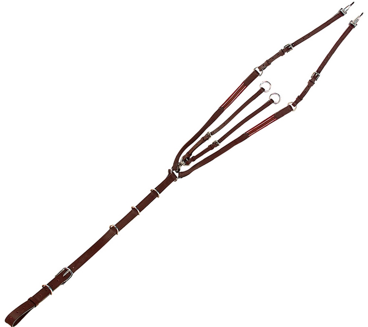 Pettorale cuoio con elastici martingala staccabile