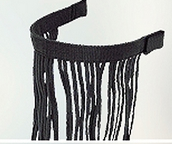 Frontalino con frangia antimosche