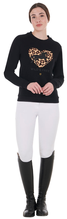 Felpa girocollo da donna in cotone Wild & Free - Equestro