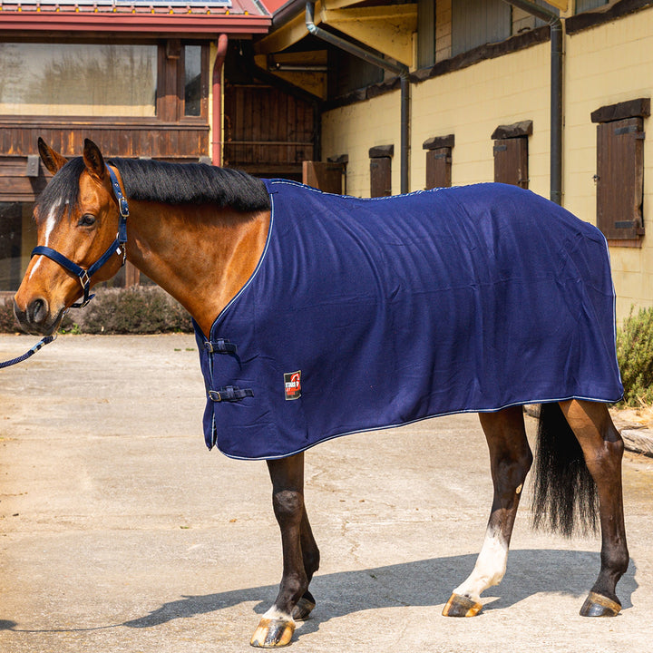 Coperta per cavallo in pile con 2 fibbie