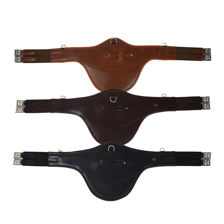 Sottopancia pararamponi cuoio con fibbie inox