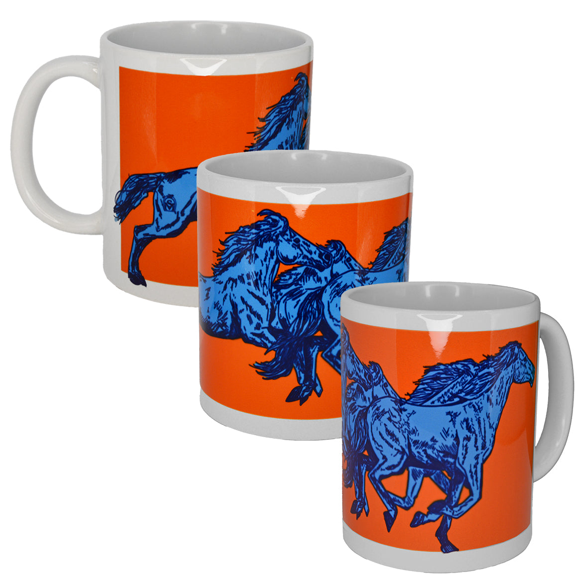 TAZZA CON MOTIVO EQUESTRE
