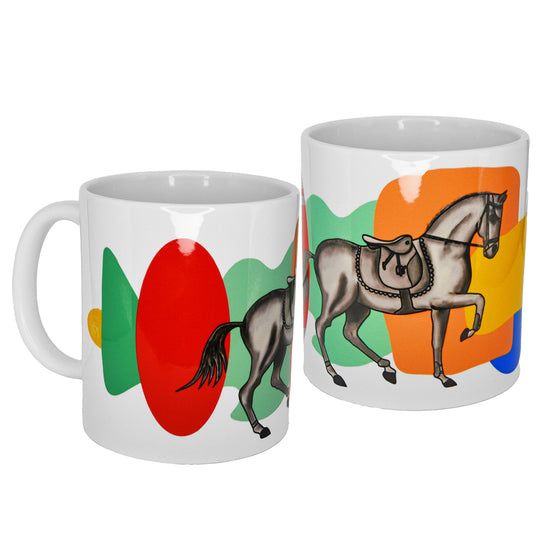 TAZZA CON MOTIVO EQUESTRE