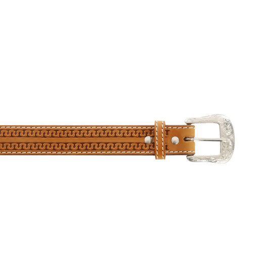 CINTURA WESTERN IN CUOIO CON LAVORAZIONE SNAKE