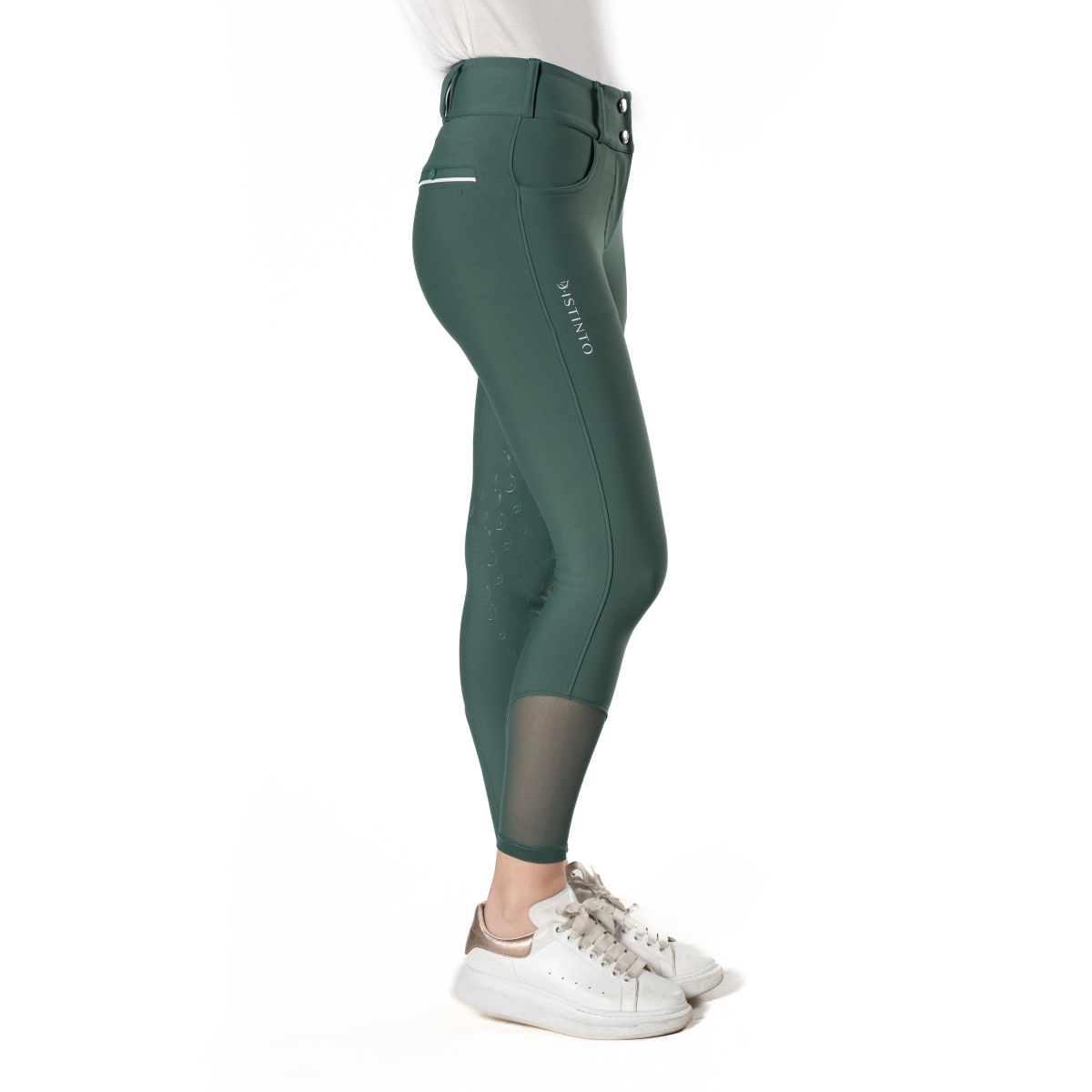 Pantaloni da Equitazione D-Istinto Orchidea con Grip al Ginocchio — Donna