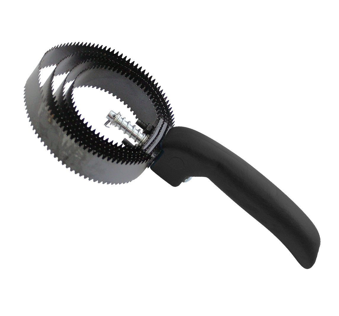 STRIGLIA CON LAME IN FERRO MANICO PLASTICA LAME TONDE GIREVOLI