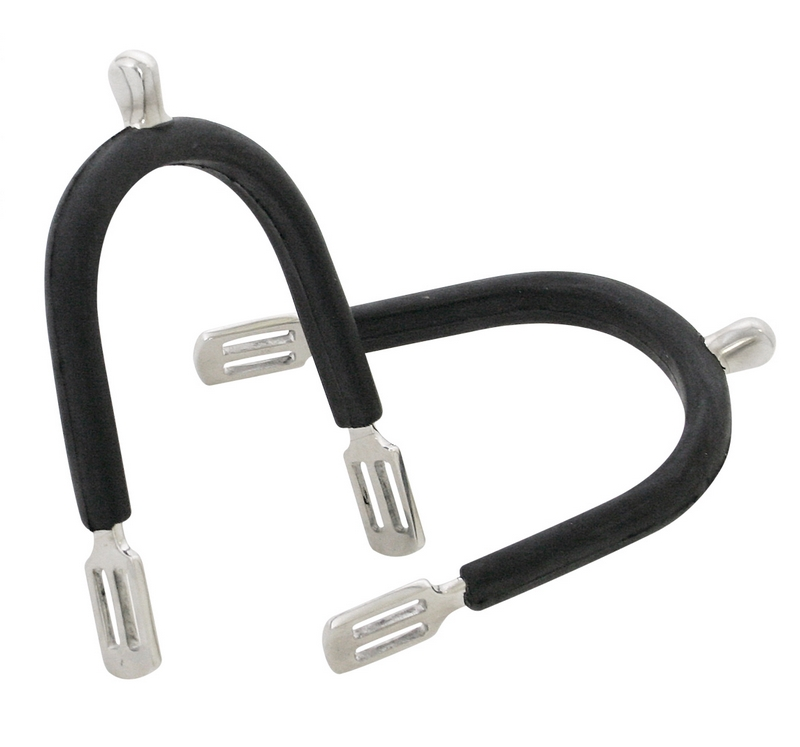 SPERONI DONNA RICOPERTI GOMMA CON GAMBO A GOCCIA INOX