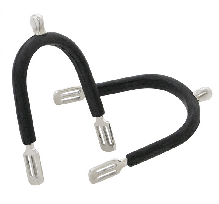 SPERONI DONNA RICOPERTI GOMMA CON GAMBO A GOCCIA INOX