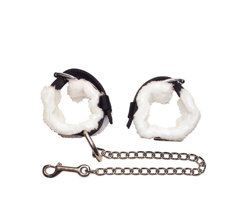 BALZE NYLON CON MOSCHETTONE CATENA METALLO FODERATE AGNELLO SINT.