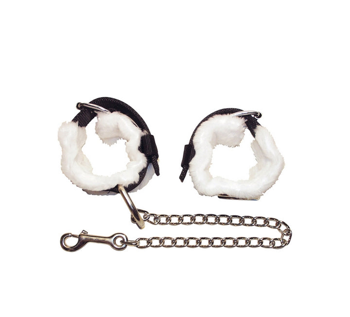 BALZE NYLON CON MOSCHETTONE CATENA METALLO FODERATE AGNELLO SINT.