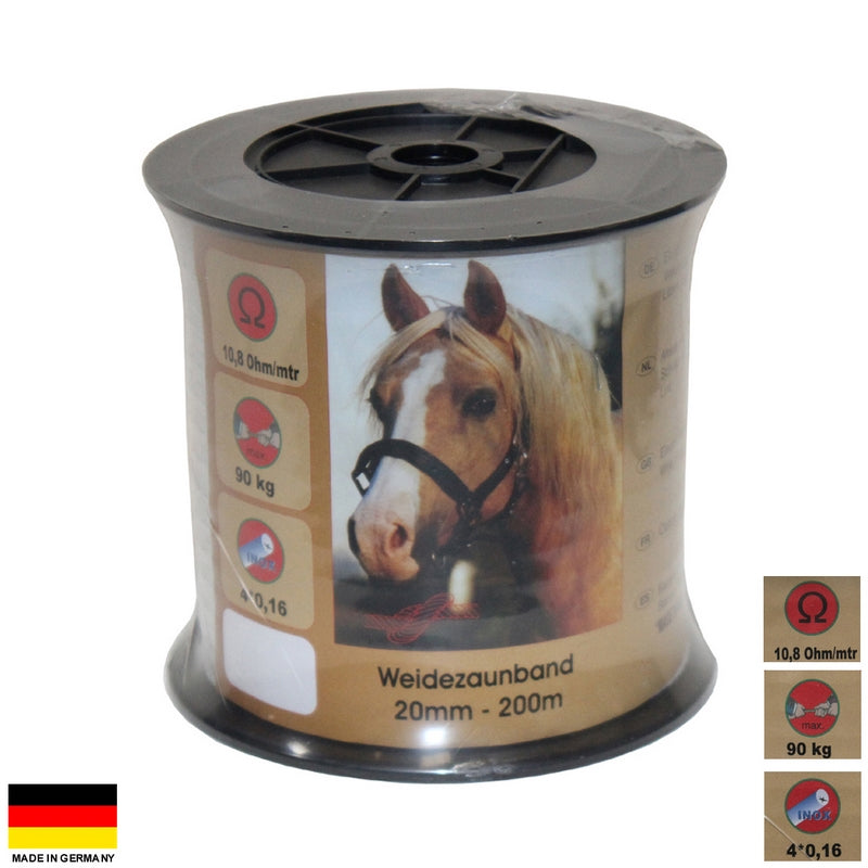 FETTUCCIA ALTA 2 CM, 200 METRI A 4 FILI,COLORE ARANCIO MADE IN GERMANY