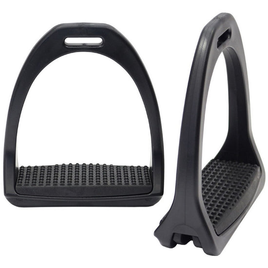 STAFFE SAGOMATE CON BASE MM125 IN PLASTICA NERA CON PEDANE IN GOMMA